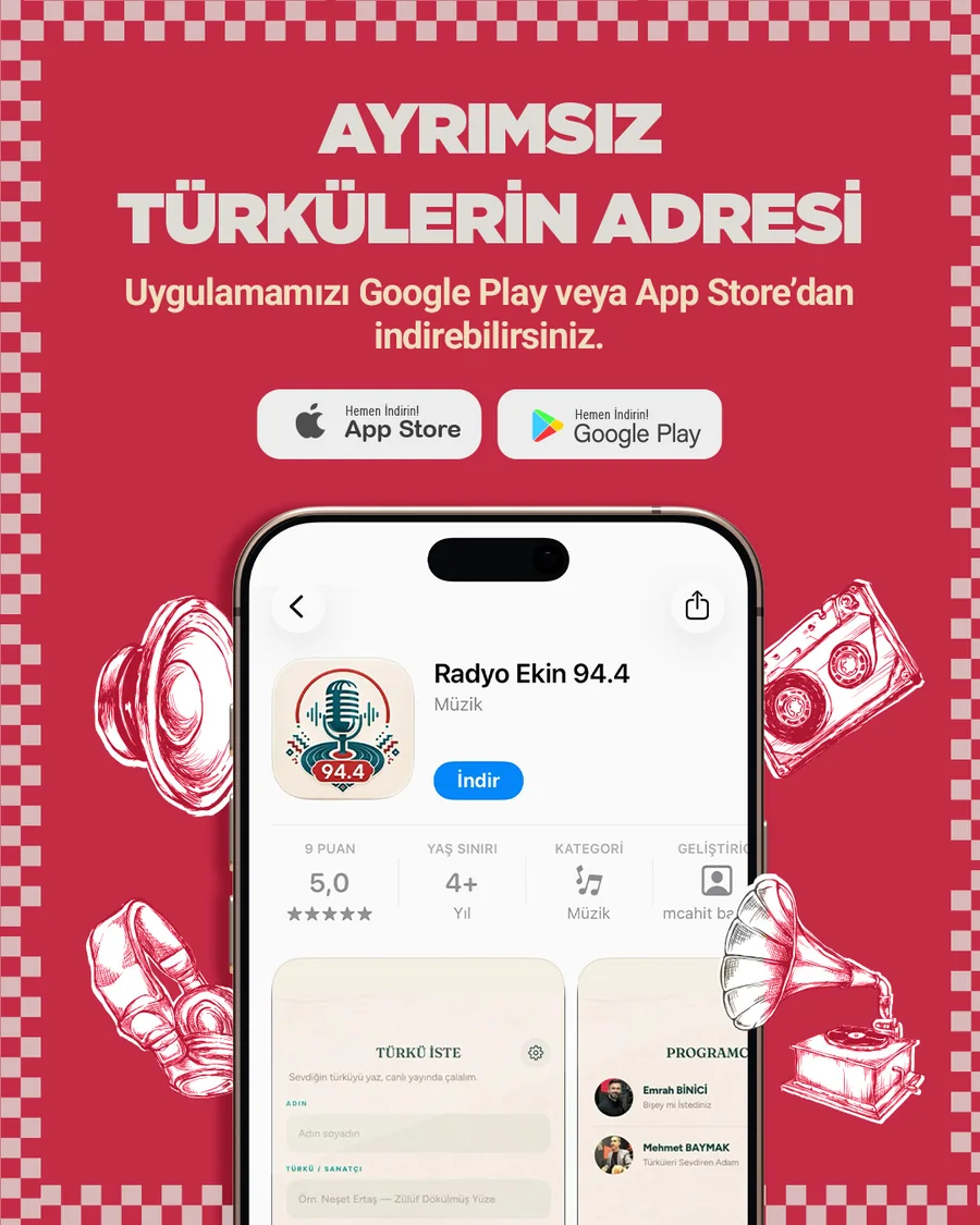 Radyo Ekin 94.4 uygulamasını Google Play veya App Store'dan indirin
